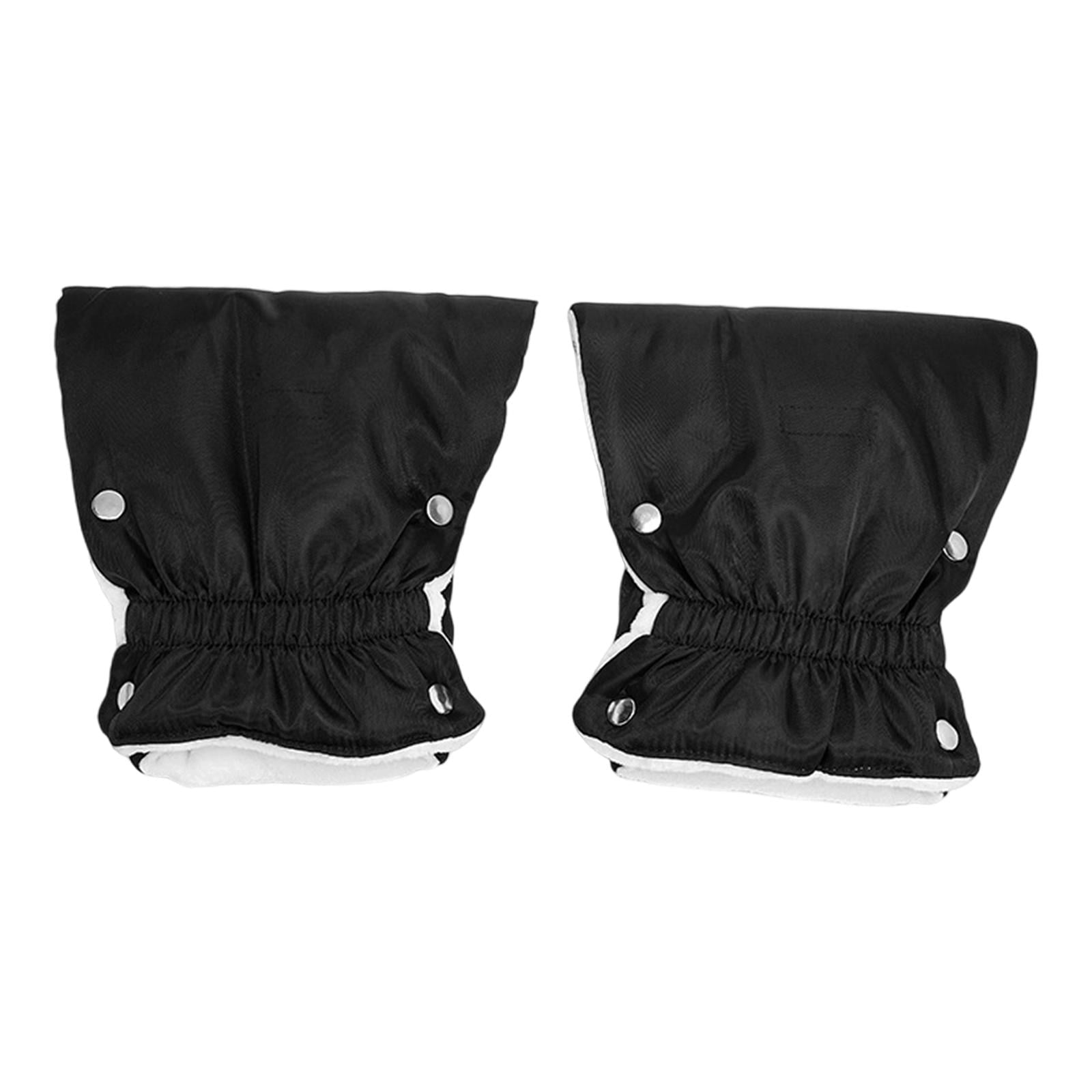2 Pack Winter Stroller Hand Muff Nylon Plush Anti Freeze Glove for Baby Stroller Handlebar Outdoor