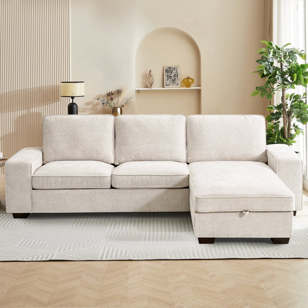 100" Comfy Sofa with Adjustable Headrest for Living Room Couches for small Apartment Furniture