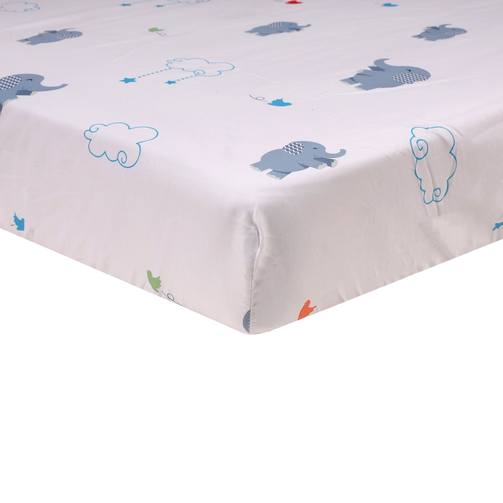 3 pieces blue ballon crib bedding set