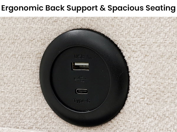 100" Comfy Sofa with Adjustable Headrest for Living Room Couches for small Apartment Furniture