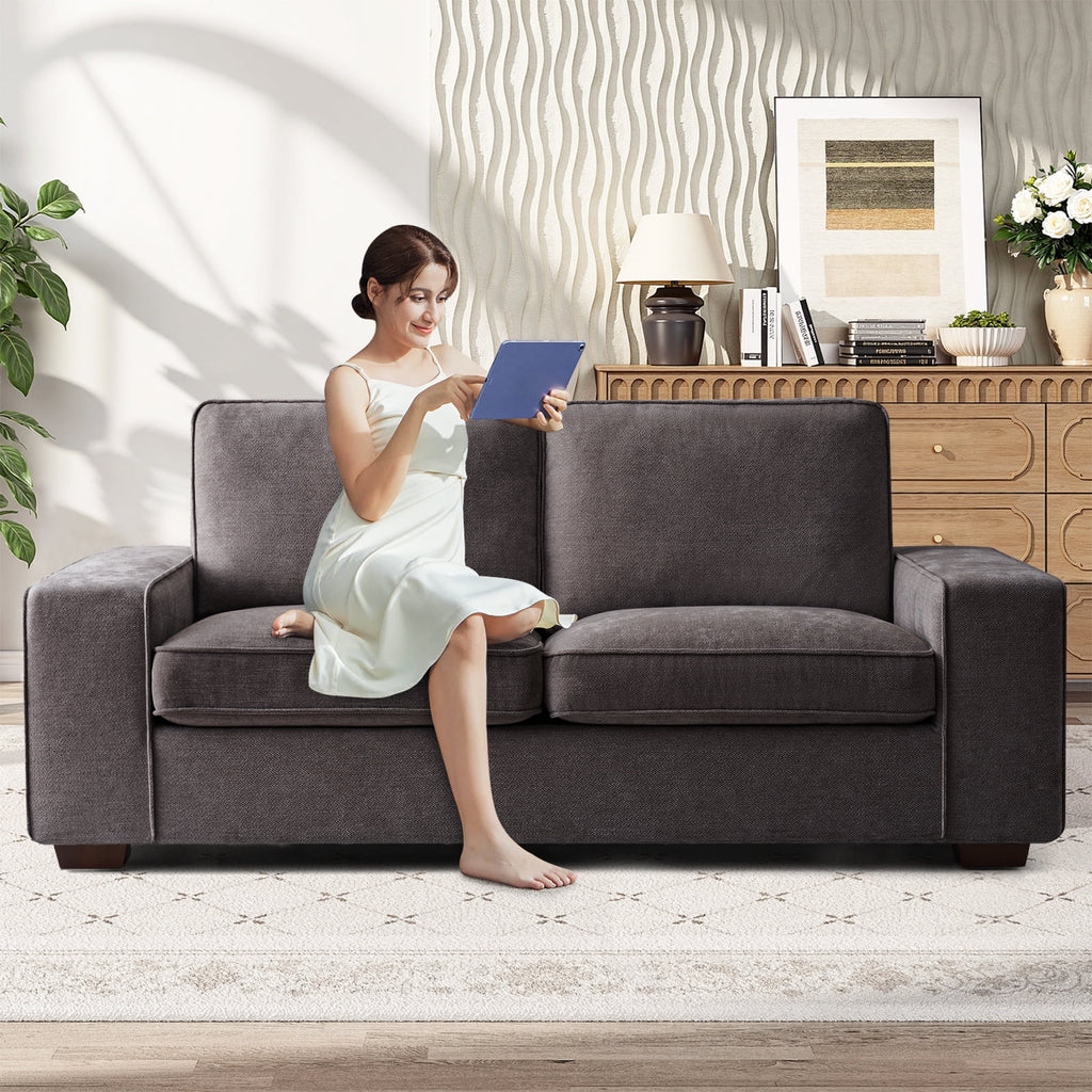 71.25" Comfy Sofa with Adjustable Headrest for Living Room Couches for small Apartment Furniture