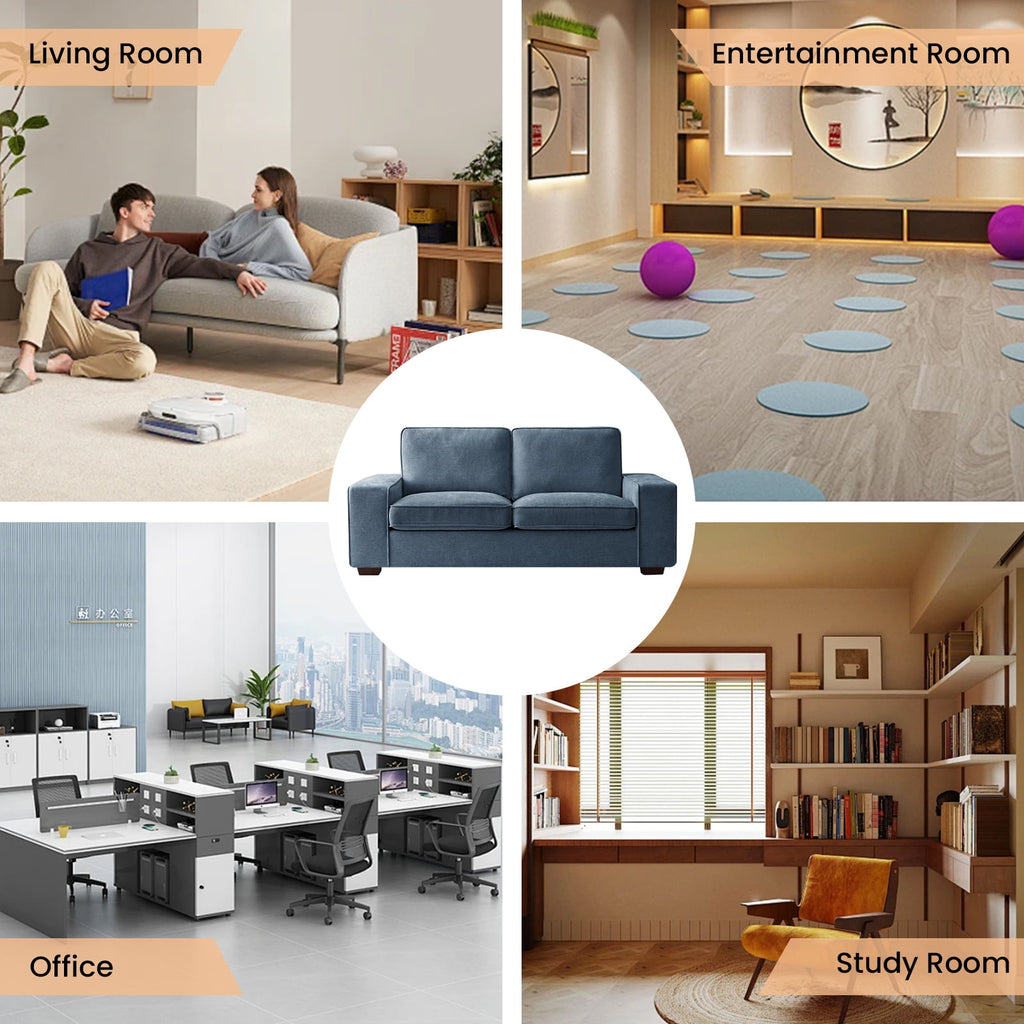 88.58" Comfy Sofa with Adjustable Headrest for Living Room Couches for small Apartment Furniture