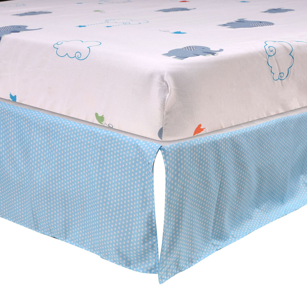 3 pieces blue ballon crib bedding set