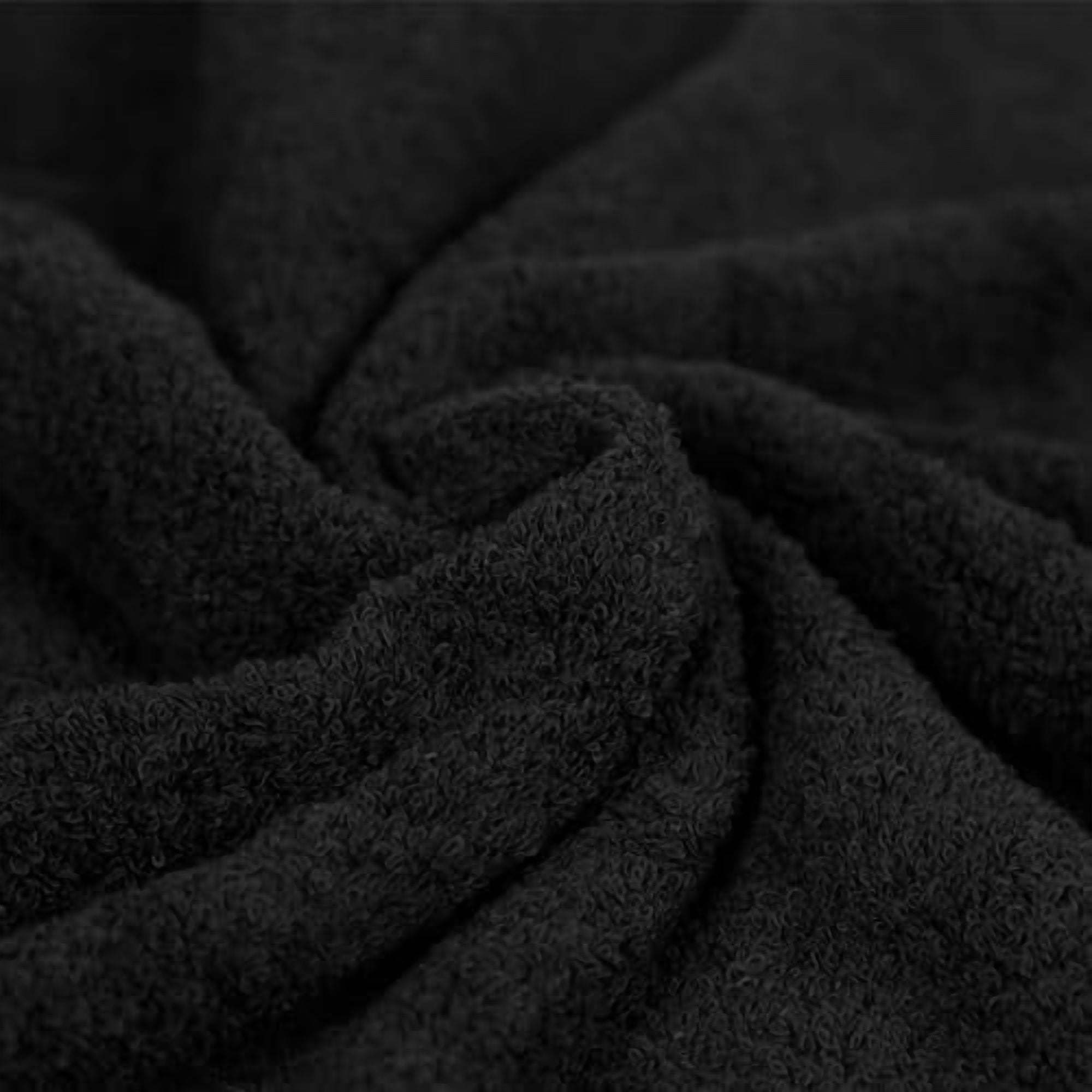 6 Piece Oversized Fade resistant Towel set, 100% Cotton towels for bathroom, soft and absorbent, 2 Bath Towels, 2 Hand Towels and 2 Washcloths bathroom towel set, Black