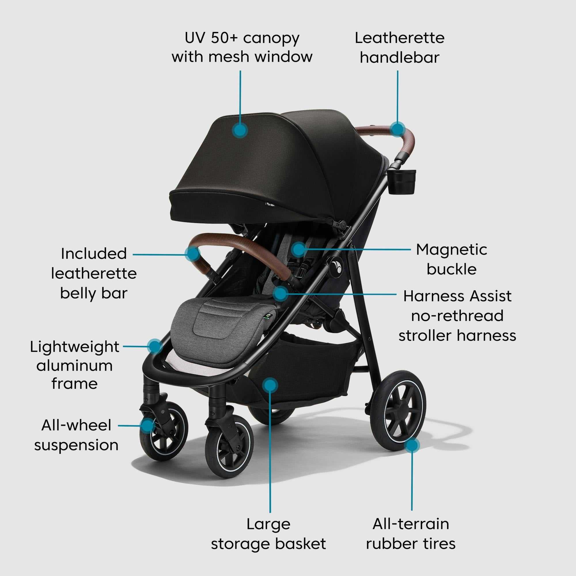 Baby Jogger City Mini Air Lightweight Stroller, Rich Black
