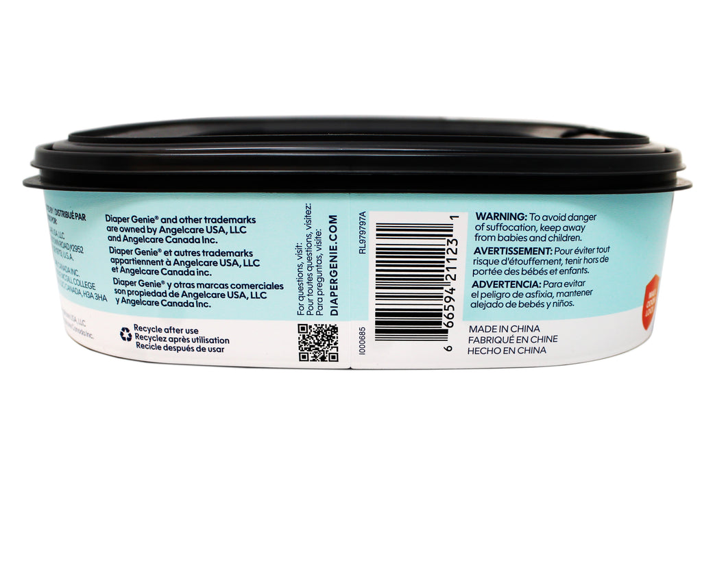 2 Pack - Diaper Genie Square Refill, can Hold up to 270 Newborn-Sized Diapers, Max Hold, Unscented