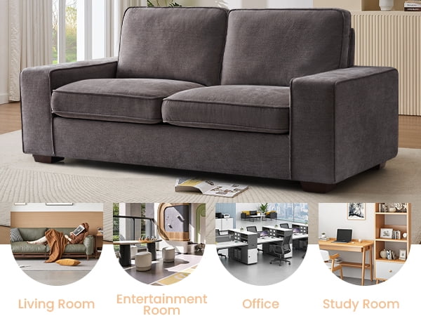 71.25" Comfy Sofa with Adjustable Headrest for Living Room Couches for small Apartment Furniture