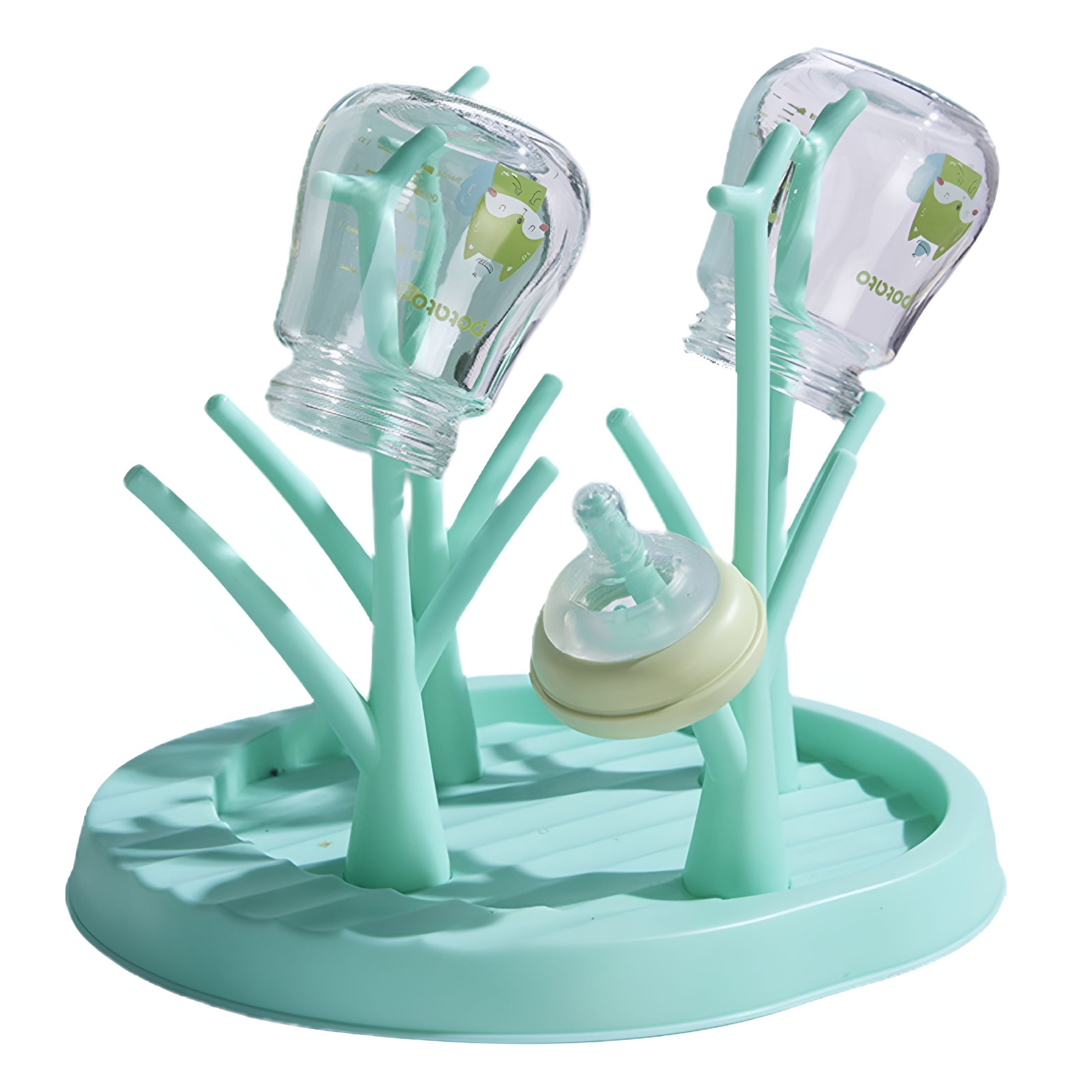 ACDANC 1Pcs Baby Bottle Drying Rack, Small Portable Bottle Dryer Holder for Nipples, Cups, Pump Parts and Accessories (Pink)