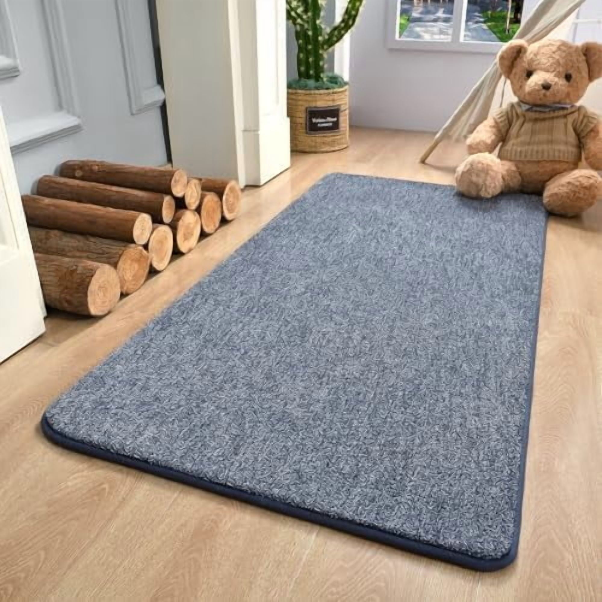 5x8 Area Rugs for Living Room, Soft Modern Memory Foam Bedroom Rug Washable Indoor Rug Low Pile Minimalist Non-Slip Carpet Big Rugs for Kids Nursery Room Home Decor Brown and White