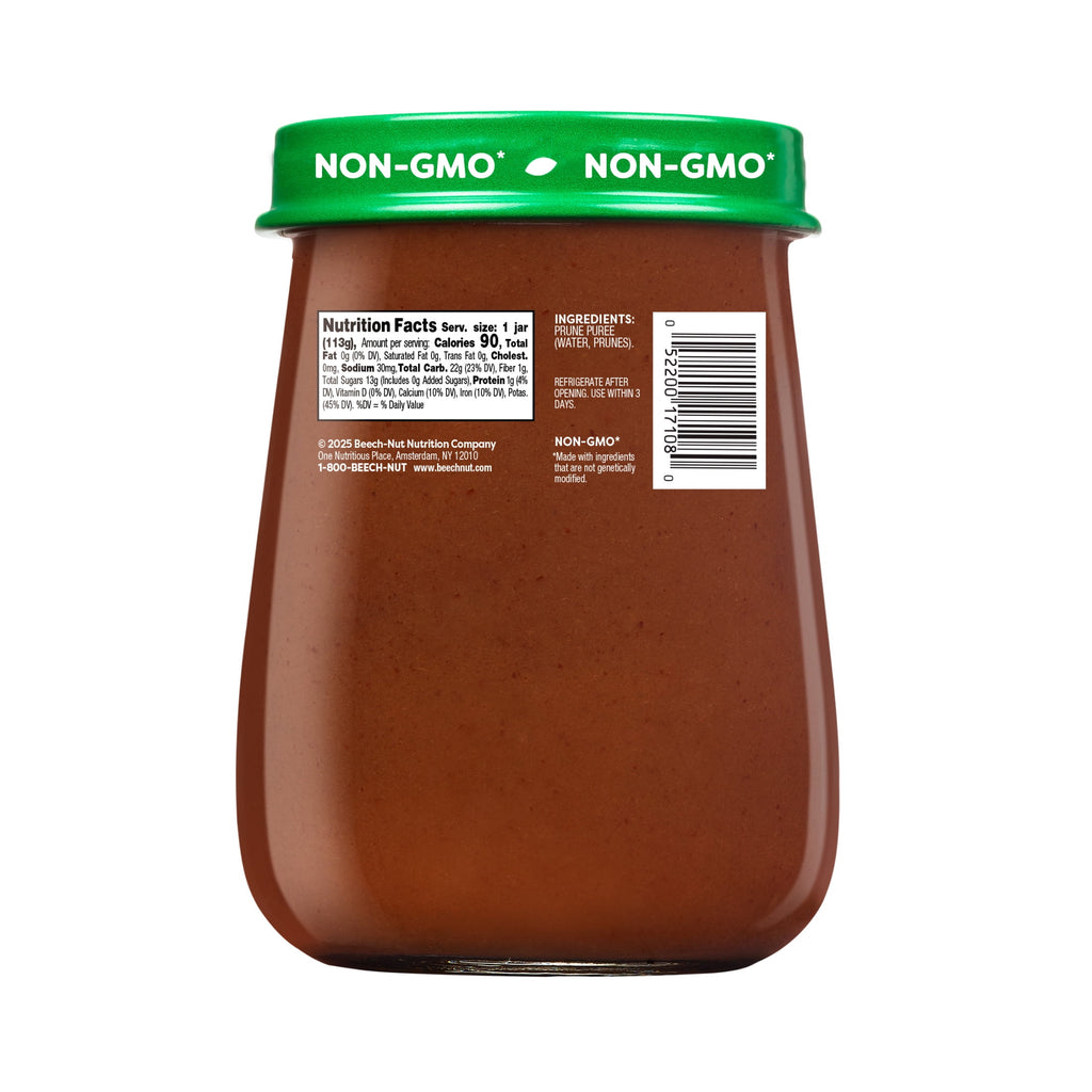 (10 pack) Beech-Nut Naturals Stage 1 Baby Food, Prunes, 4 oz Jar