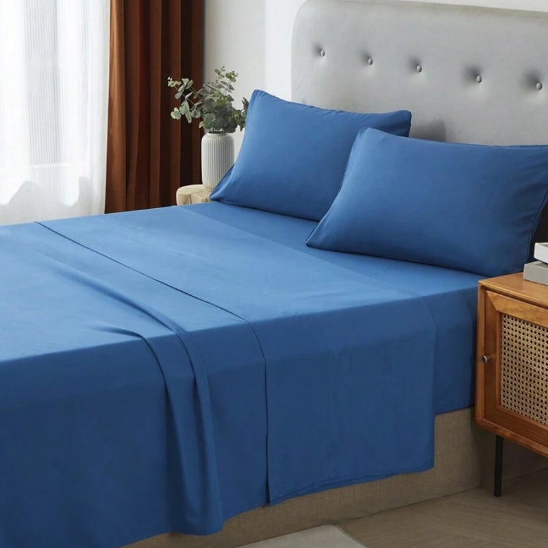 3/4 Piece Home Bed Sheet Set, Soft, Comfortable And Breathable Bedding Set, Hotel Luxury Home Summer Bedding Sheets Twin, 1 Or 2 Pillowcases, 1 Flat Sheet And 1 Fitted Sheet,Room Decor, Ideal Gift.