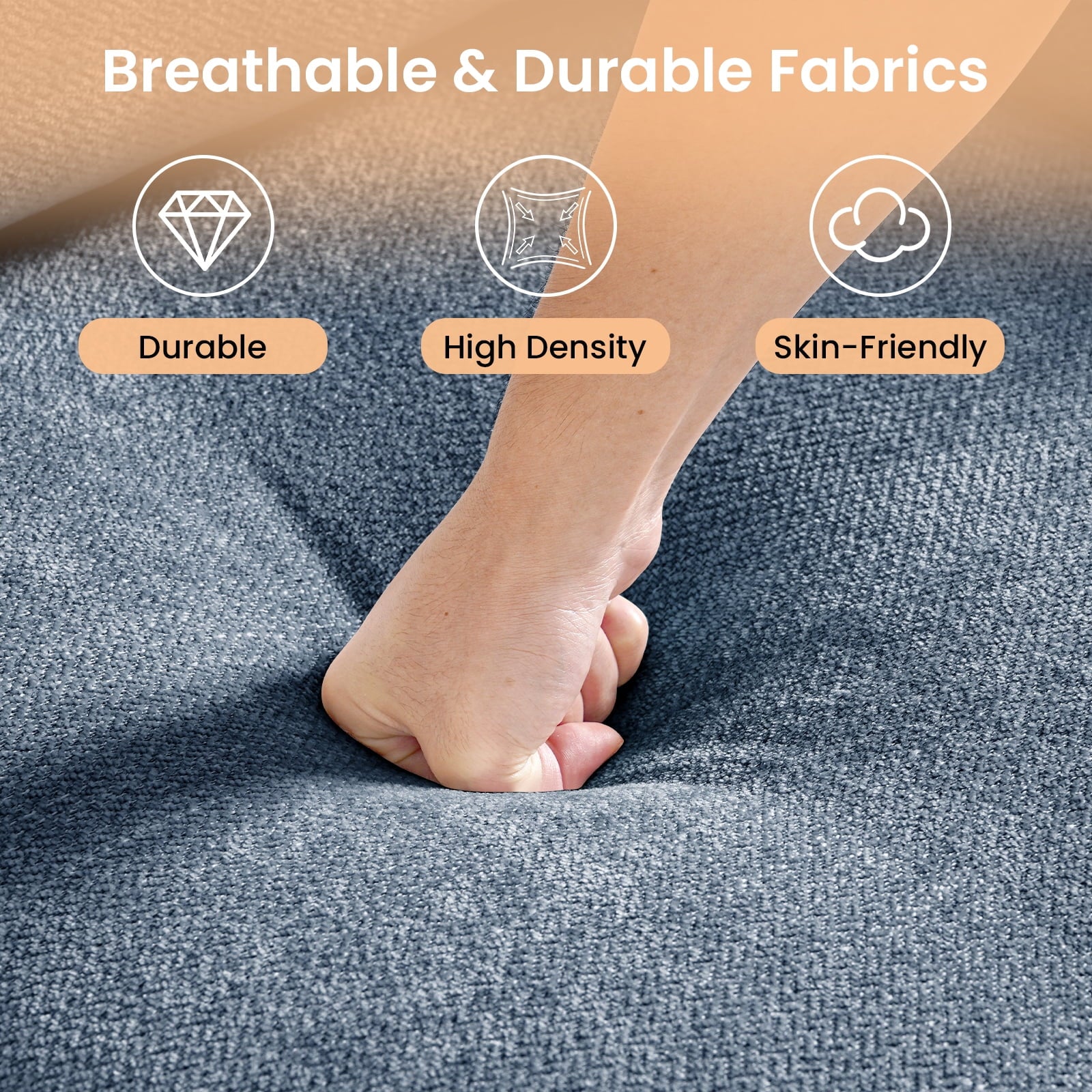 88.58" Comfy Sofa with Adjustable Headrest for Living Room Couches for small Apartment Furniture