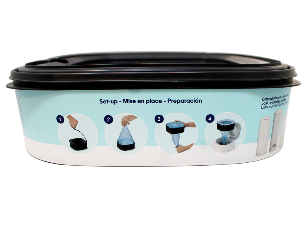 3 Pack - Diaper Genie Square Refill, can Hold up to 270 Newborn-Sized Diapers, Max Hold, Unscented