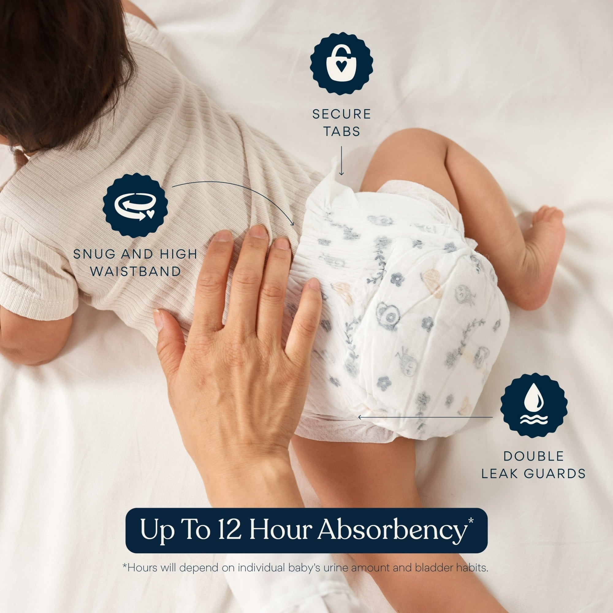 (2 pack) Millie Moon Luxury Diapers, Size 1, 100 Count