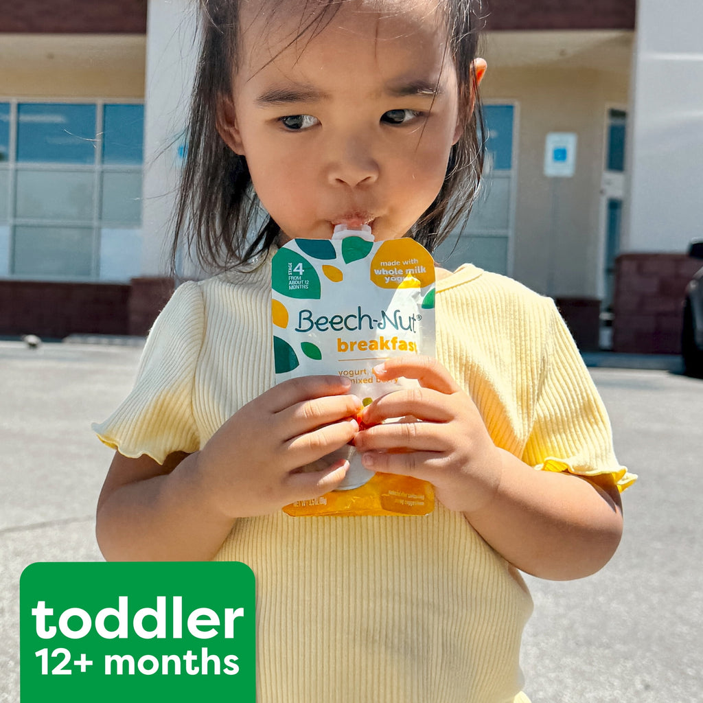 (12 pack) Beech-Nut Prebiotic Fiber Stage 4 Toddler Food, Carrot Apple & Sweet Potato, 3.5 oz Pouch