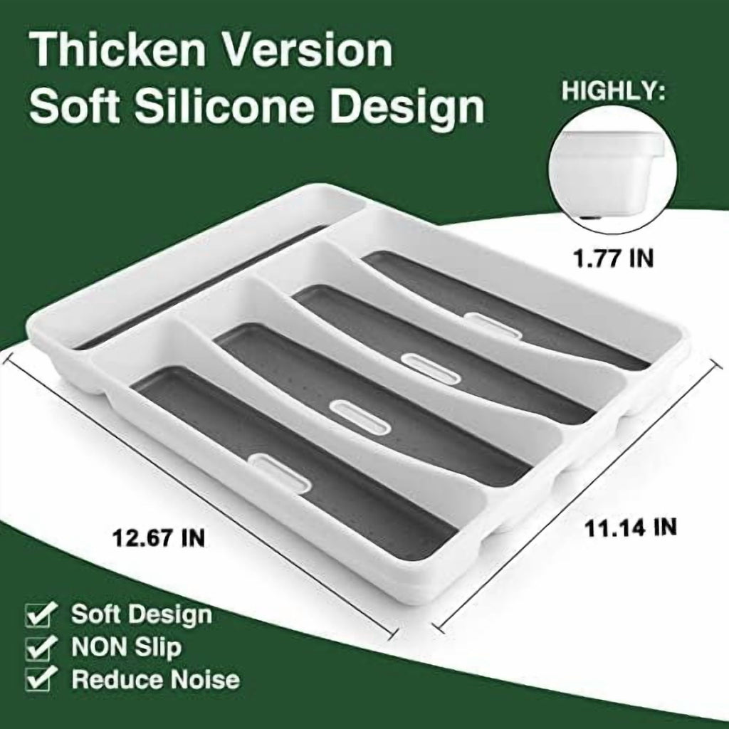 60-Piece Black Silverware Set with Organizer,  Stainless Steel Flatware for 12, Cutlery Utensil Set for Home Restaurant, Tableware Includes Knife Fork Spoon Set, Mirror Polished