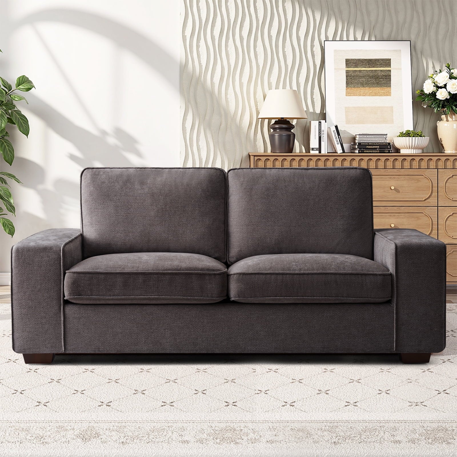 71.25" Comfy Sofa with Adjustable Headrest for Living Room Couches for small Apartment Furniture