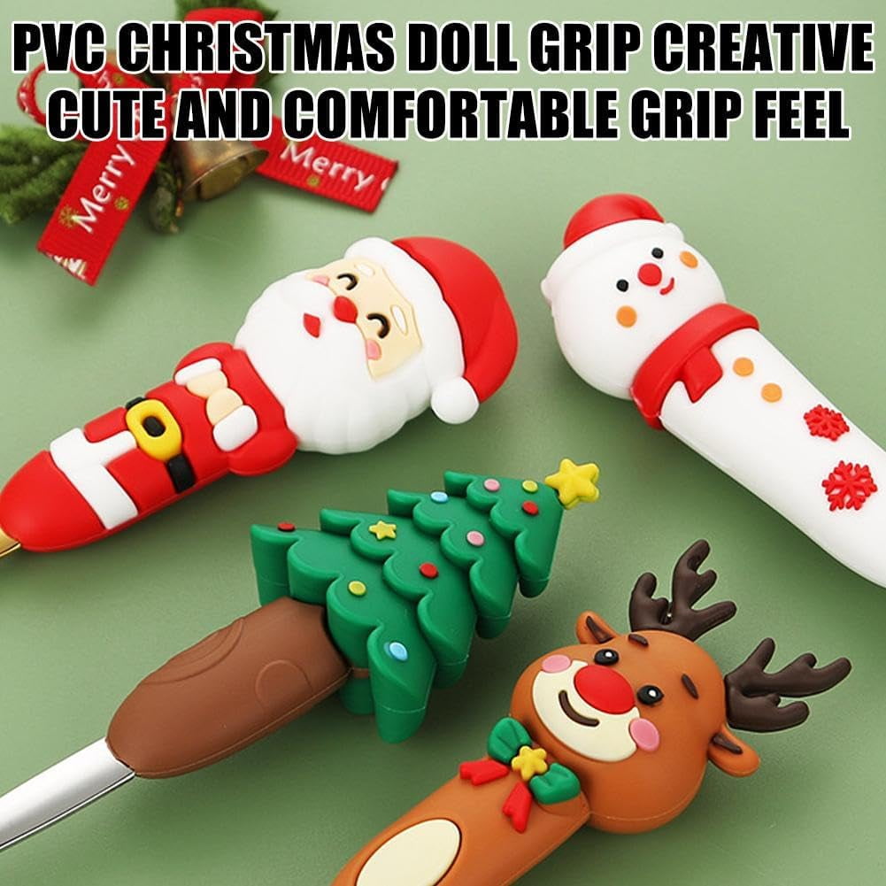 4Pcs Christmas Spoon Fork Set,Christmas Cutlery, Coffee Spoons Coffee Stirrer Dessert Spoon Fruit Fork,Xmas Dinner ForksStainless Steel Set with Gift Box, Xmas Tree Santa Snowman Elk Spoons