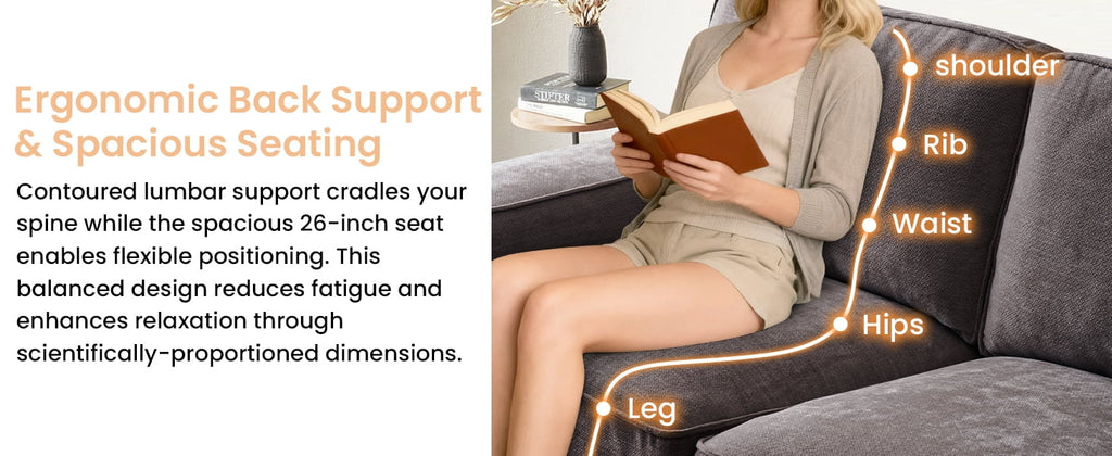 71.25" Comfy Sofa with Adjustable Headrest for Living Room Couches for small Apartment Furniture