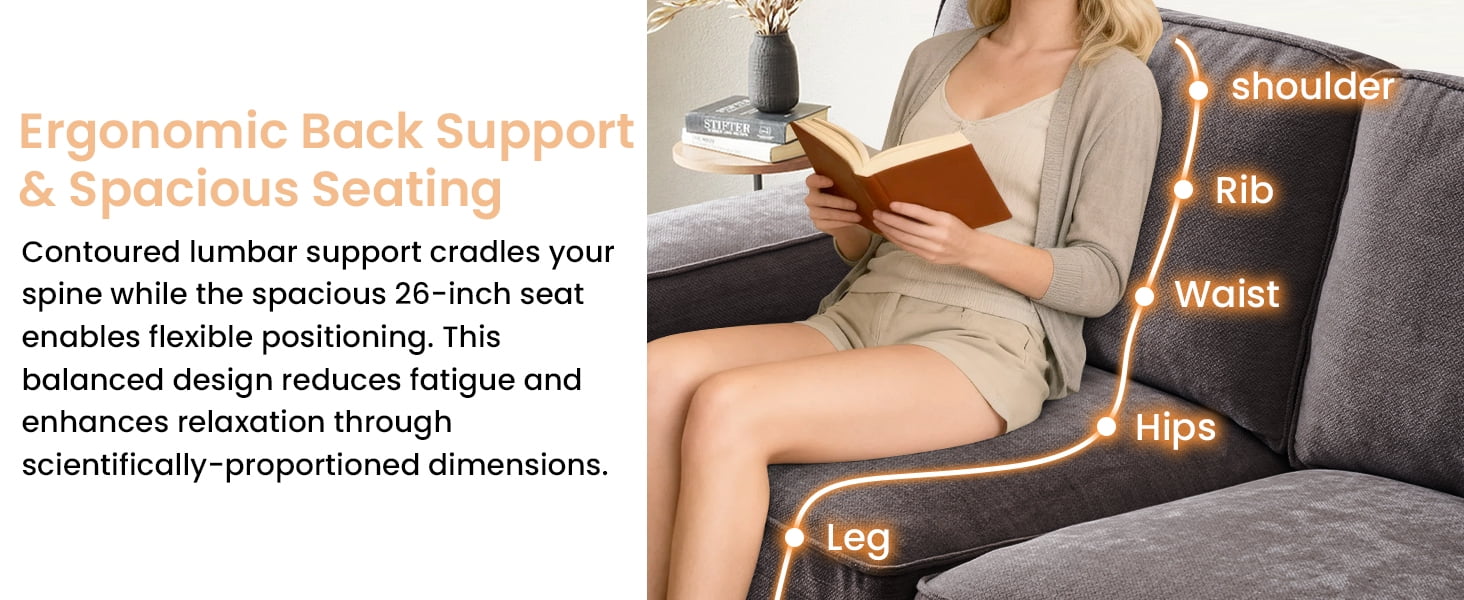 71.25" Comfy Sofa with Adjustable Headrest for Living Room Couches for small Apartment Furniture