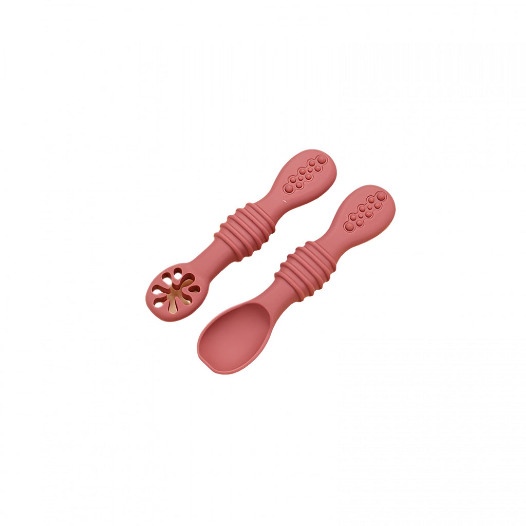 ACDANC 1Set Baby Spoon Food Grade Non-Deformable Silicone Toddler Feeding Training Spoon Utensils for Kids Spoons