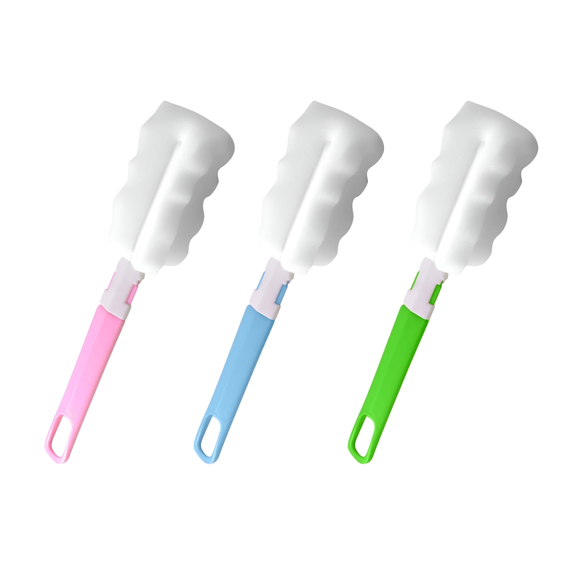 ACDANC 3PCS Bottle Brush Set Long Sponge Bottle Cleaning Brushes Baby Bottle Cleaner Brush