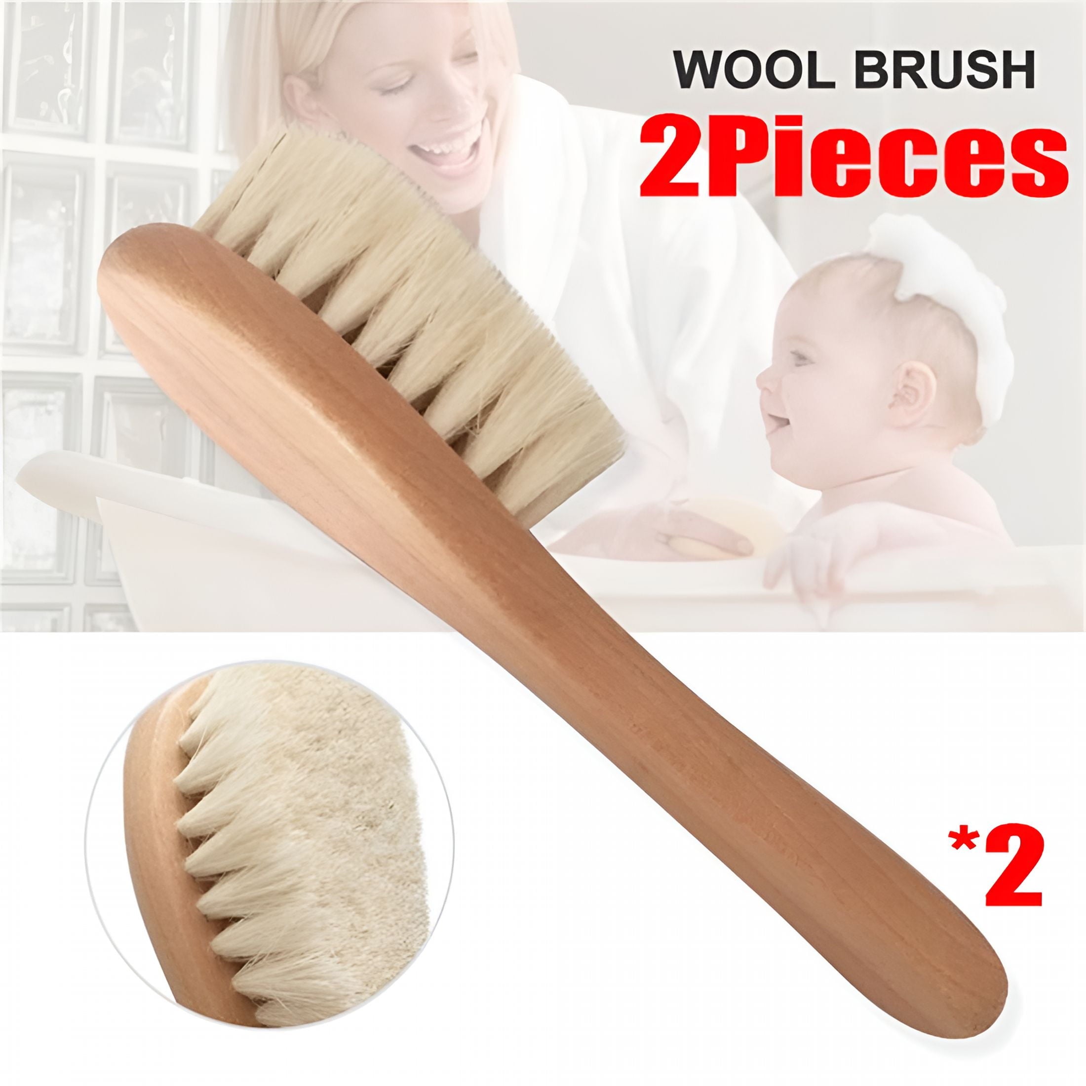 ACDANC Baby Brush With Wooden Handle And Super Soft Goat Bristles For Newborns And Toddlers