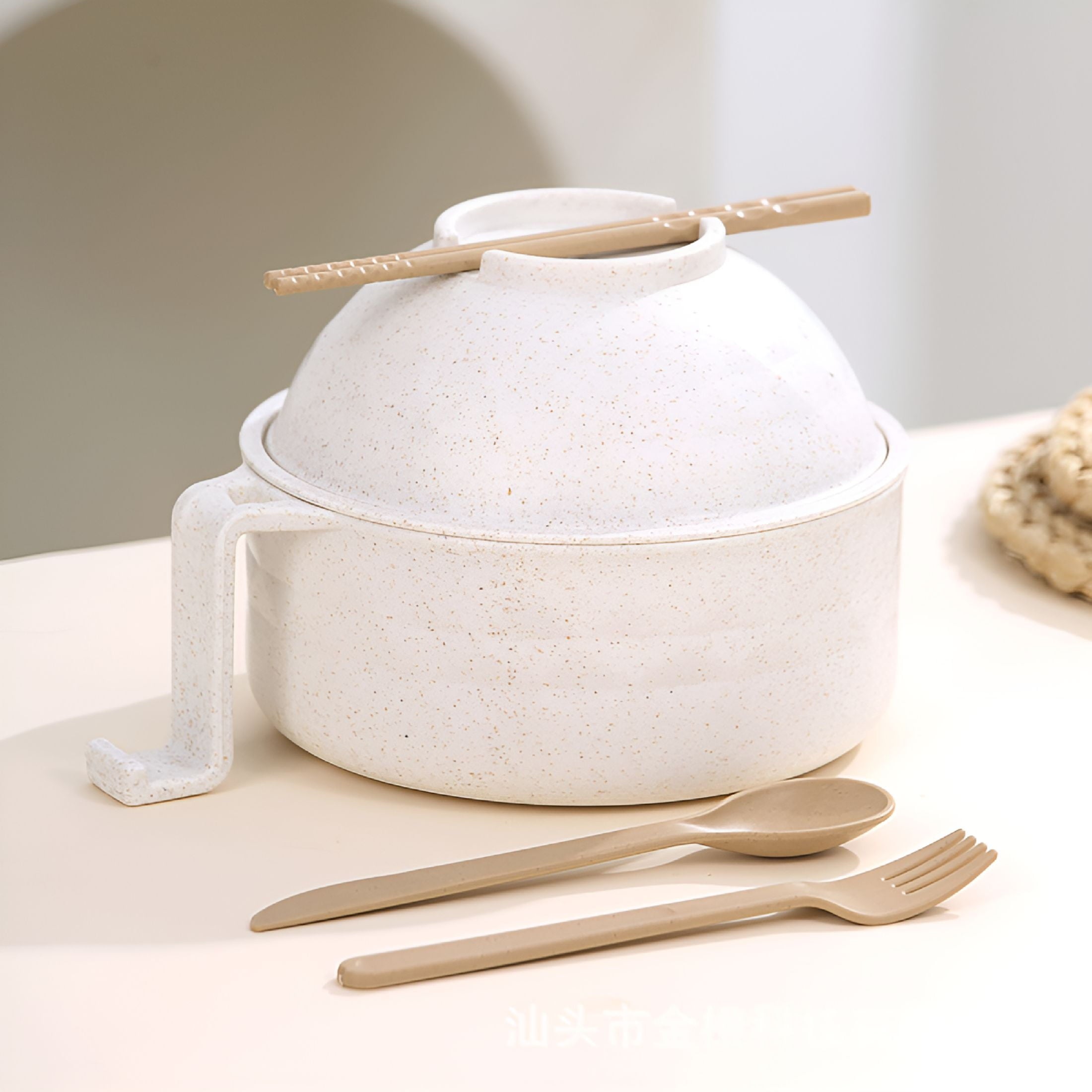 ACDANC Baby Feeding Bowl and Spoon Set, Eco-Friendly Wheat Straw (2 pcs)