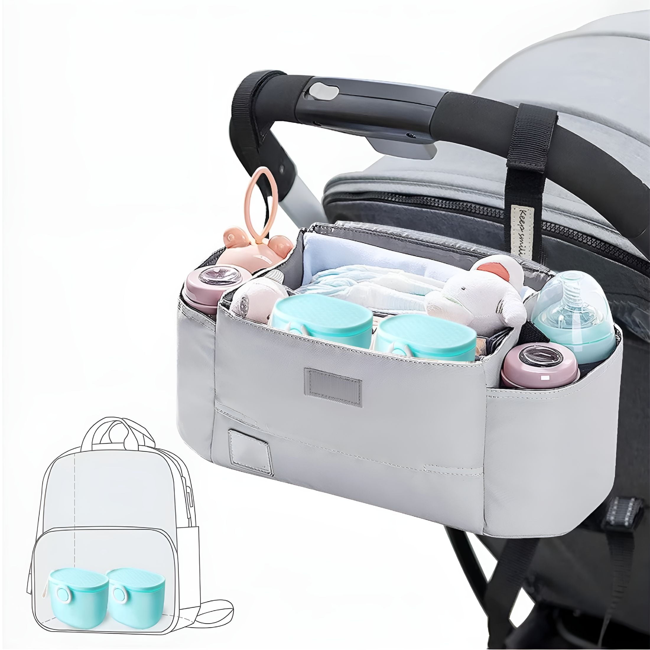 ACDANC Baby Formula Dispenser with Scoop Portable 16oz Milk Powder Dispenser Container for Boys Girls Baby Travel Outdoor Activities