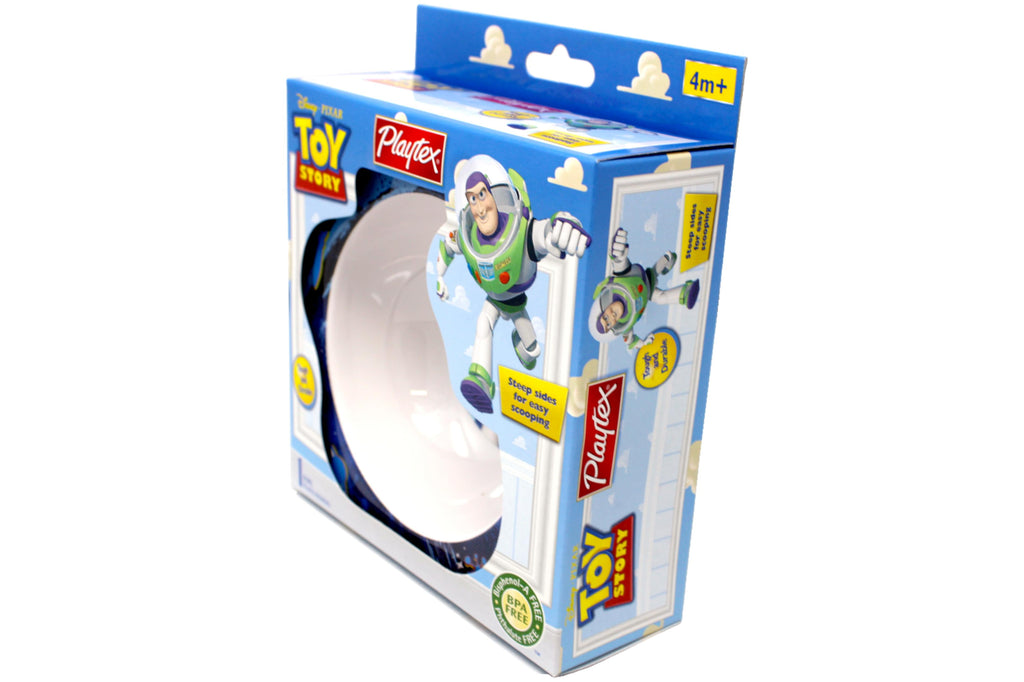 5 Pack - Playtex Toy Story Bowl,Steep sides for easy scooping, BPA Free, Designs May Vary