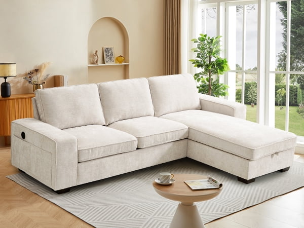 100" Comfy Sofa with Adjustable Headrest for Living Room Couches for small Apartment Furniture