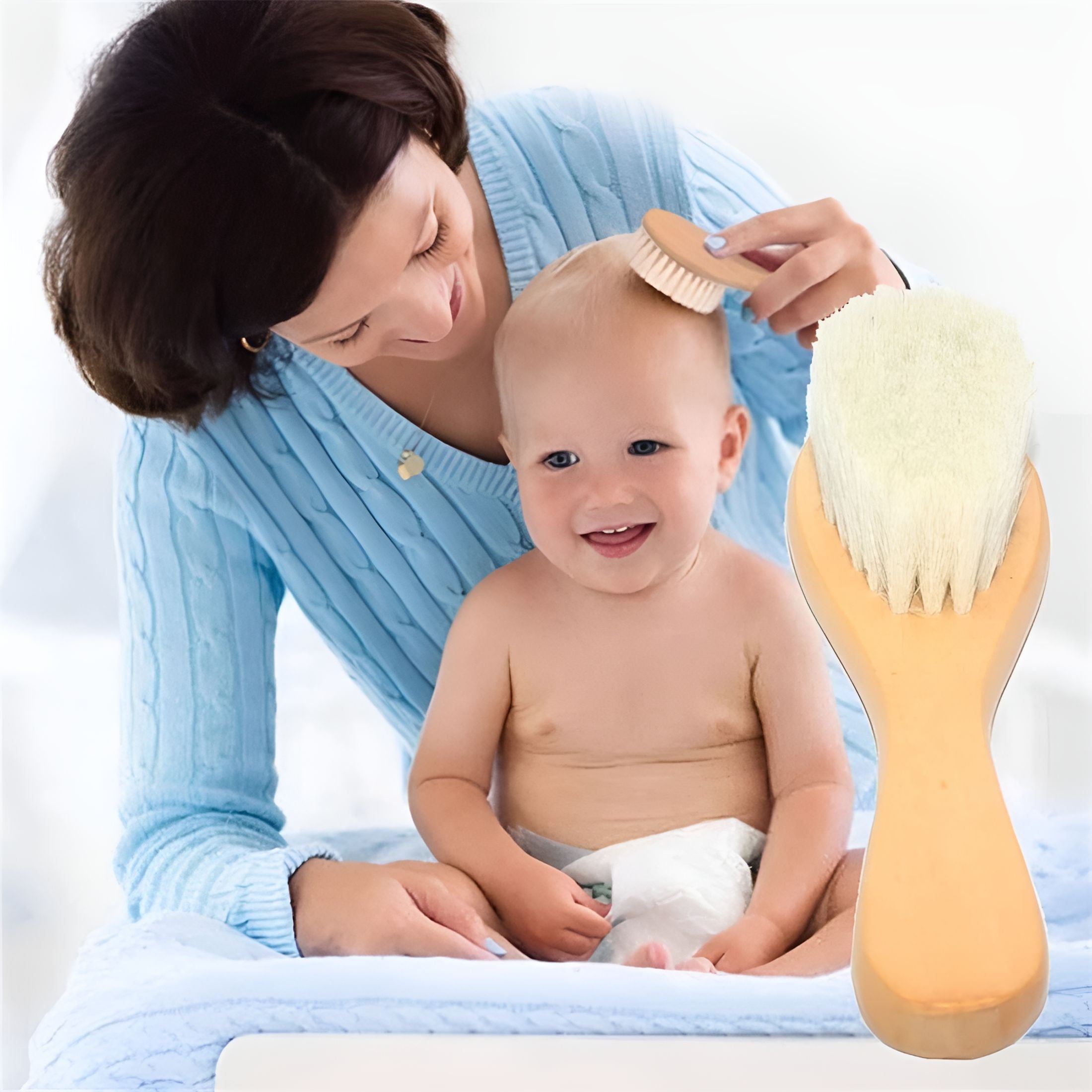 ACDANC Baby Brush With Wooden Handle And Super Soft Goat Bristles For Newborns And Toddlers