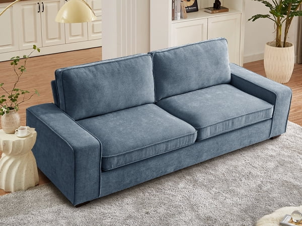 88.58" Comfy Sofa with Adjustable Headrest for Living Room Couches for small Apartment Furniture