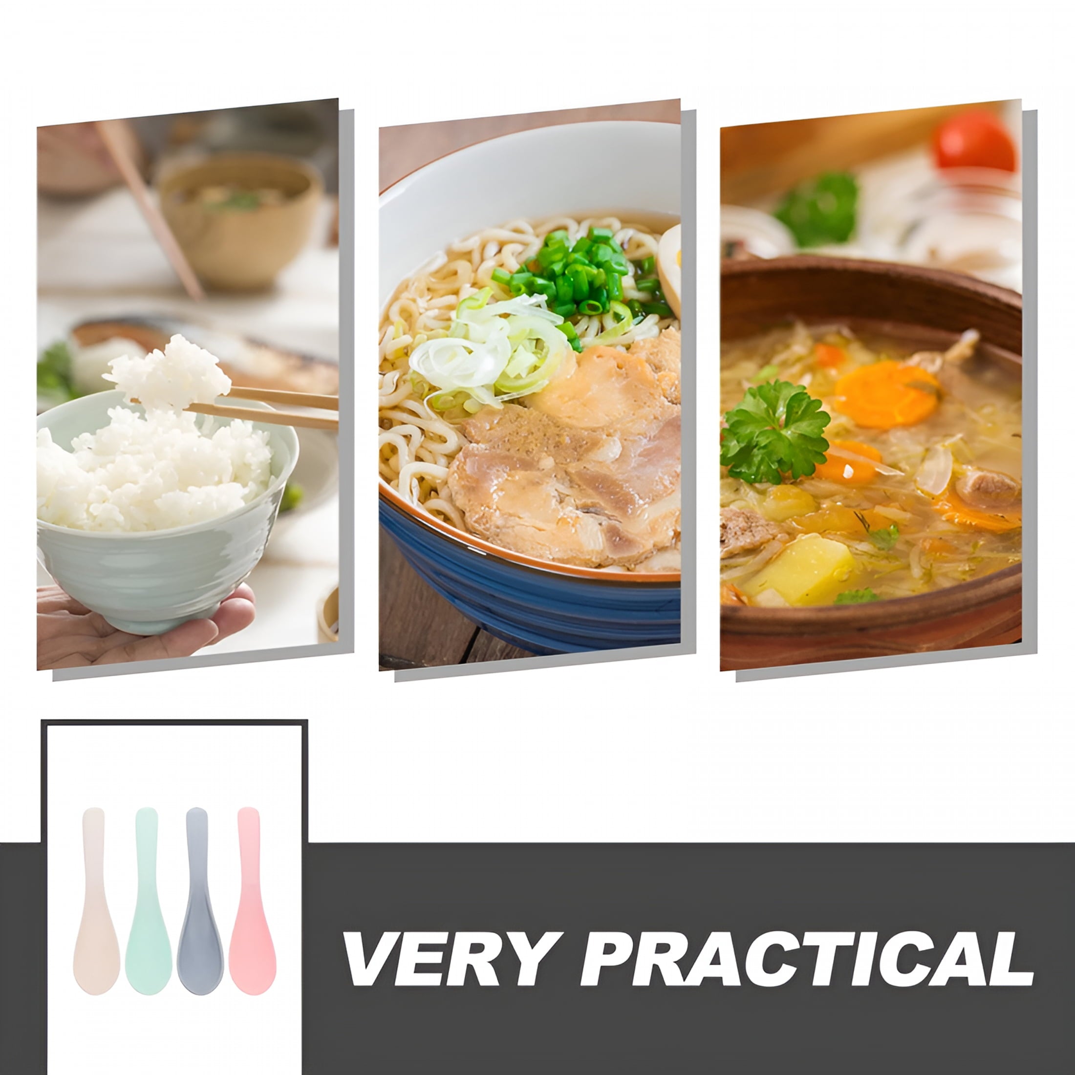 ACDANC 4Pcs Beige Spoons for Toddlers Ergonomic Design Cereal Spoons Set