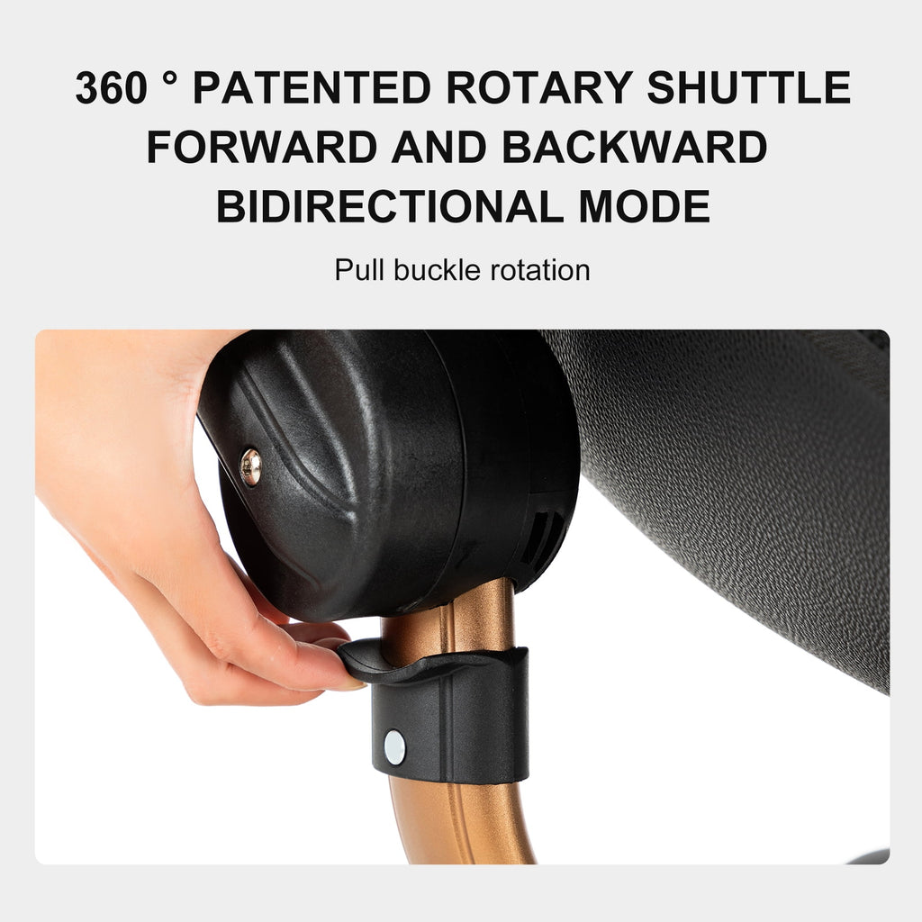 2 in 1 Convertible Baby Stroller ,Reversible Travel Stroller with Foldable Carriage,  Removable Bassinet Pram for Newborns,Infant,Unisex,BLACK