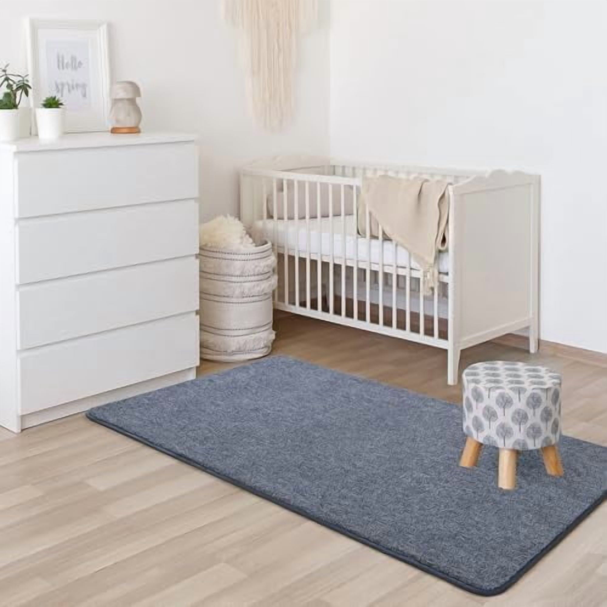 5x8 Area Rugs for Living Room, Soft Modern Memory Foam Bedroom Rug Washable Indoor Rug Low Pile Minimalist Non-Slip Carpet Big Rugs for Kids Nursery Room Home Decor Brown and White