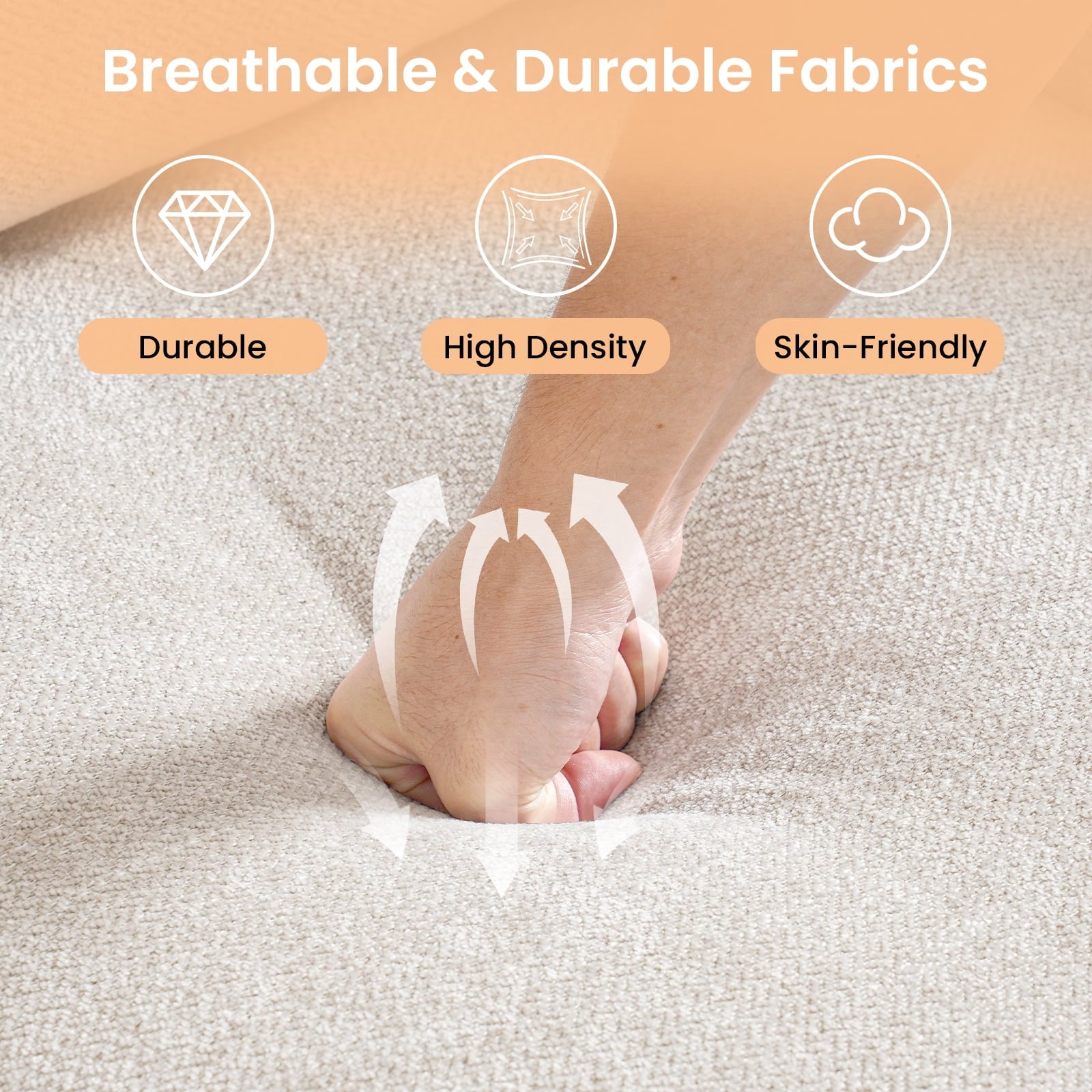 100" Comfy Sofa with Adjustable Headrest for Living Room Couches for small Apartment Furniture