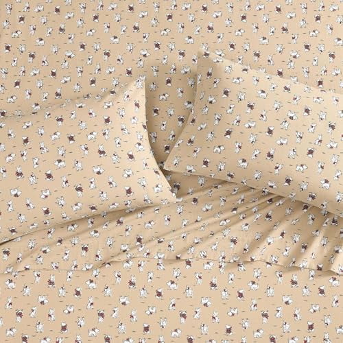 - Flannel Sheets Queen Size, Anti-Pilling & Wrinkle Resistant Cotton, Touchably Soft for All-Season Comfort - Bed Sheets with Matching Pillowcases & Fitted Sheet (Mulholland Plaid Blue)
