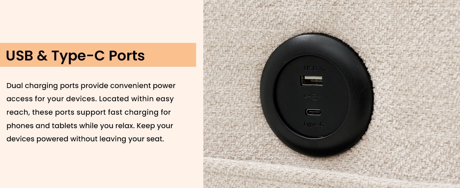 100" Comfy Sofa with Adjustable Headrest for Living Room Couches for small Apartment Furniture