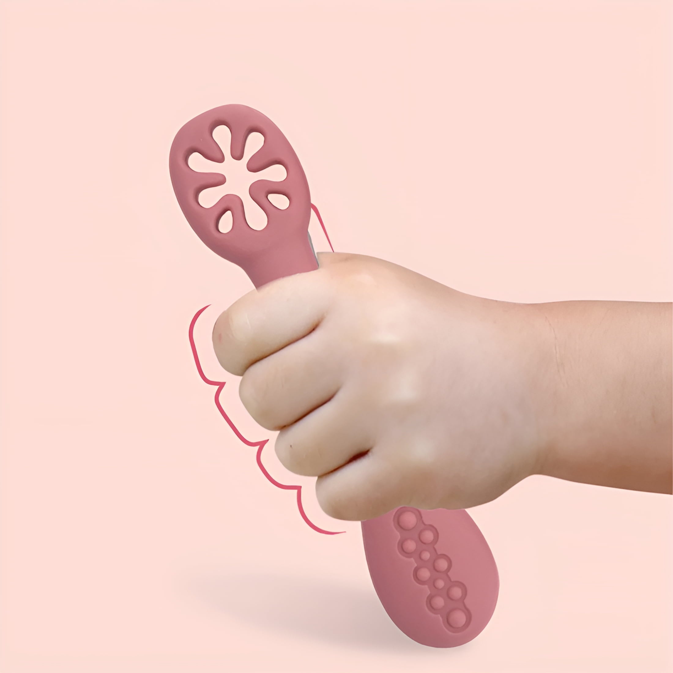 ACDANC 1Set Baby Spoon Food Grade Non-Deformable Silicone Toddler Feeding Training Spoon Utensils for Kids Silicone Baby Spoons