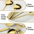 30 Piece Big Gold Silverware Set, Durable Stainless Steel Cutlery Set Service for 6 – Clearance Deal! Mirror Polished Kitchen Utensils Tableware, Knife Fork Spoon Flatware Sets, Suitable for Children